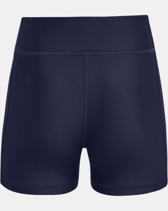 Girls' HeatGear® Armour Shorty Team 4" Shorts, Navy, pdpMainDesktop image number 1